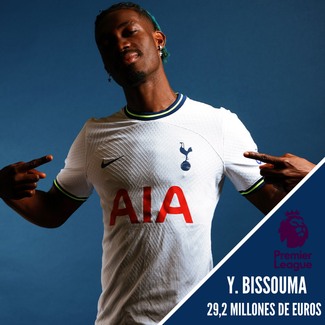22. Yves Bissouma - Del Brighton al Tottenham - 29,2 millones €