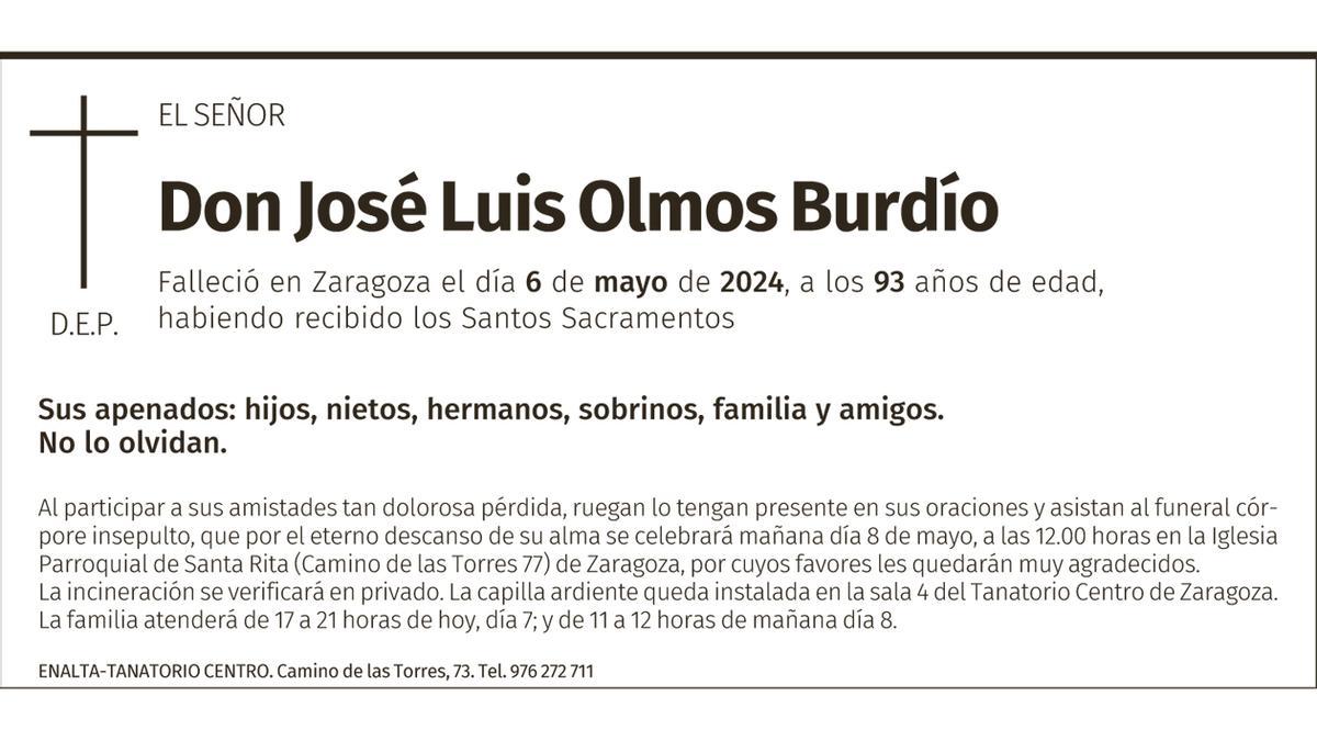Don José Luis Olmos Burdío