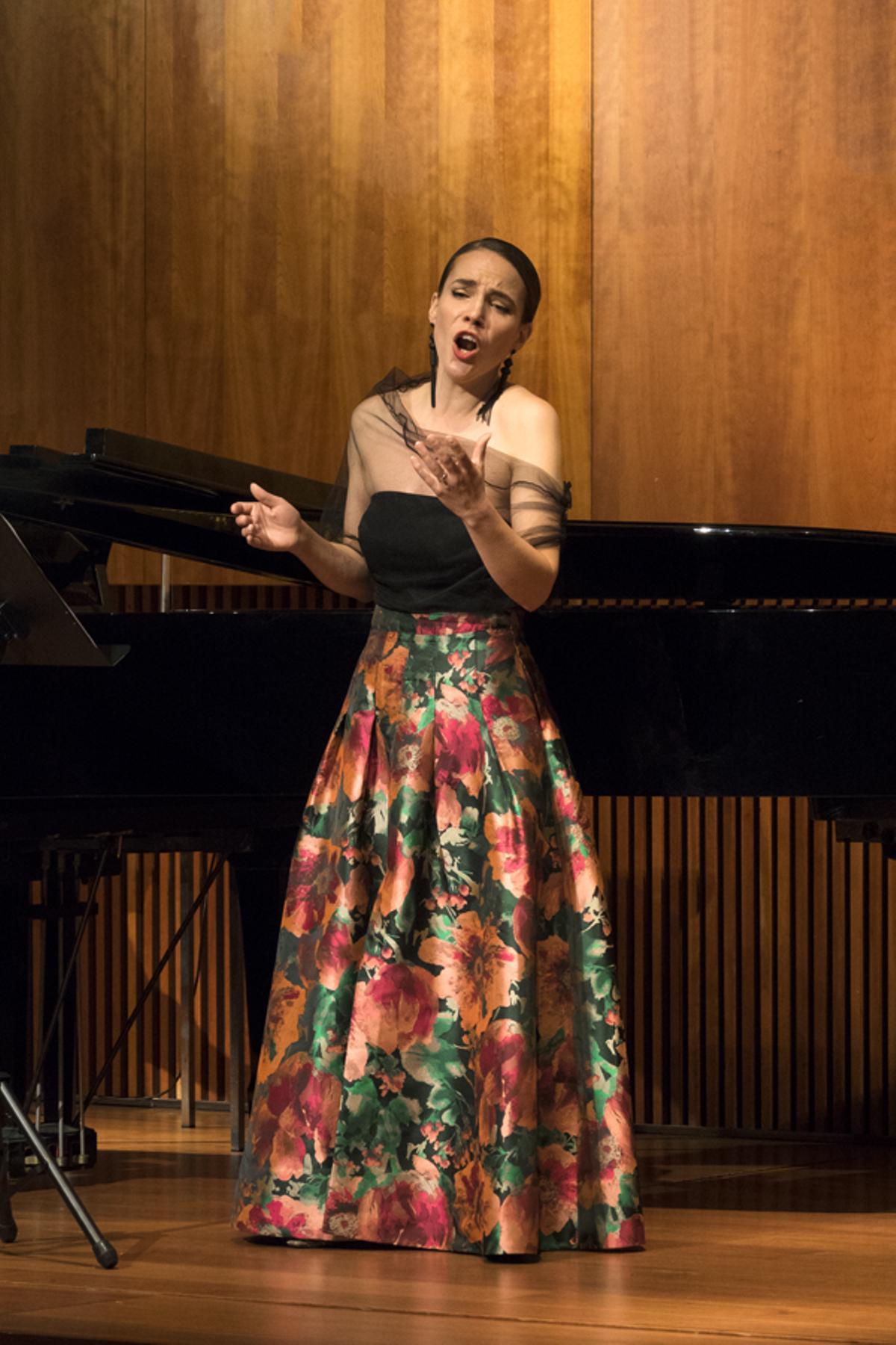 La soprano Lorena Paz Nieto en una de sus actuaciones