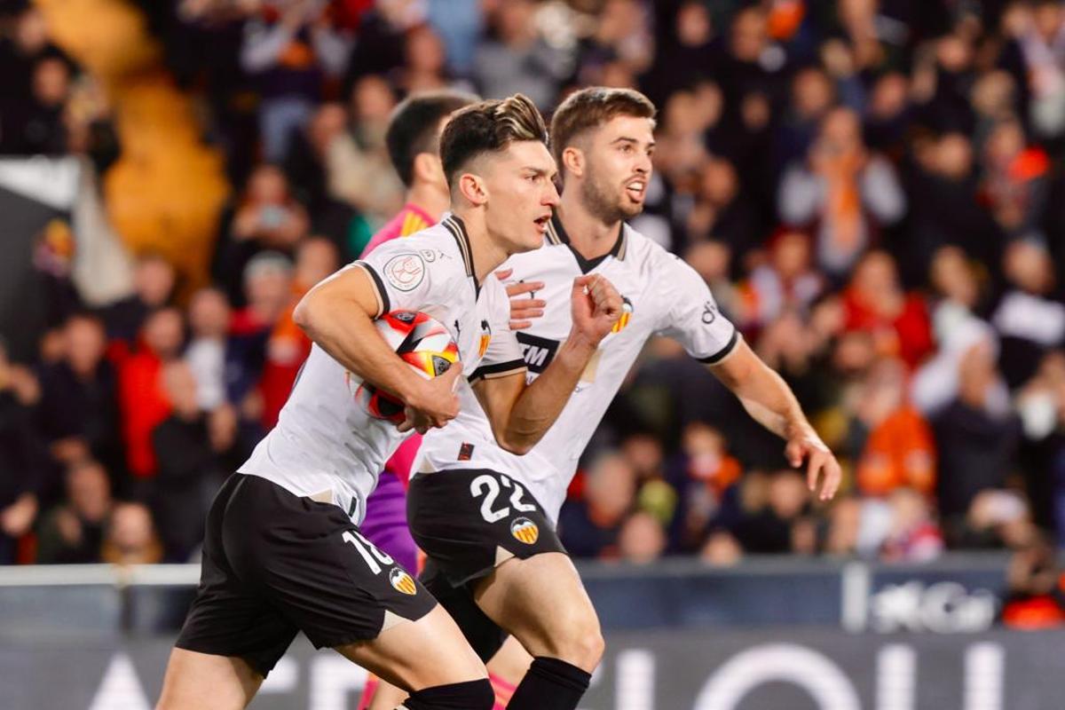 El partido Valencia - Celta, en imágenes