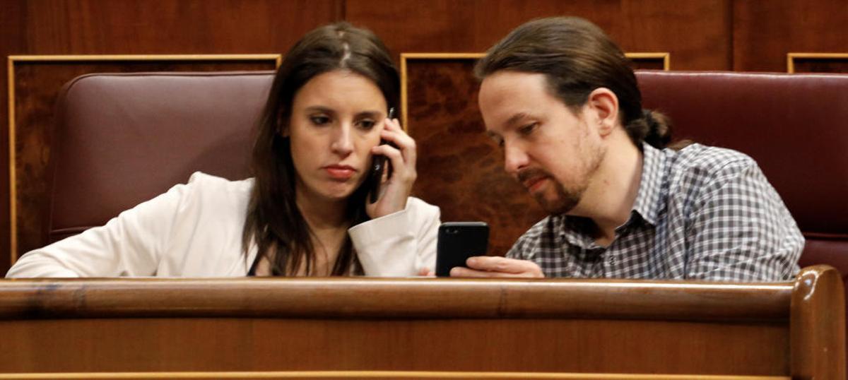 Irene Montero y Pablo Iglesias.