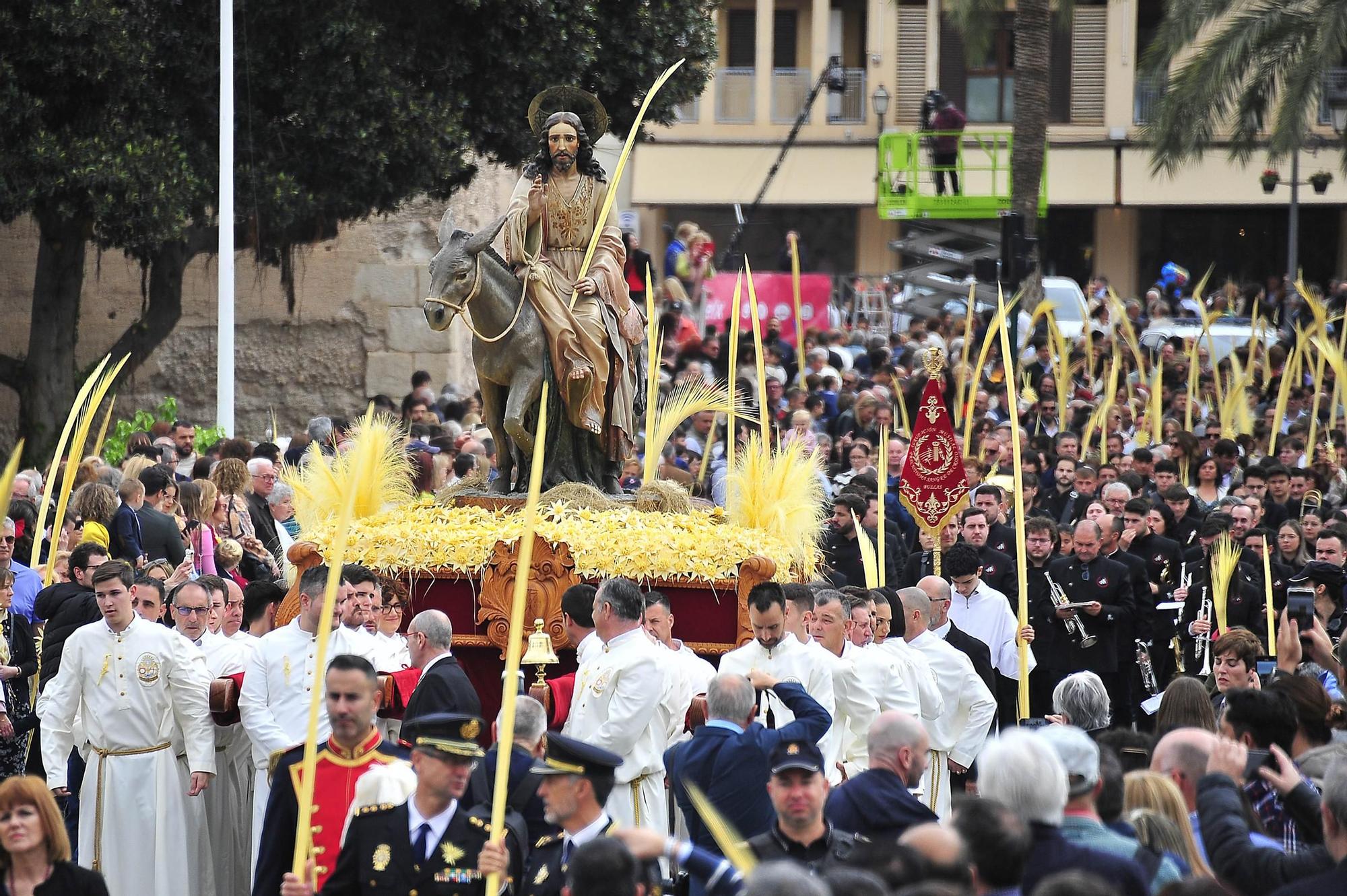 Miles de palmas blancas llenan Elche de tradición