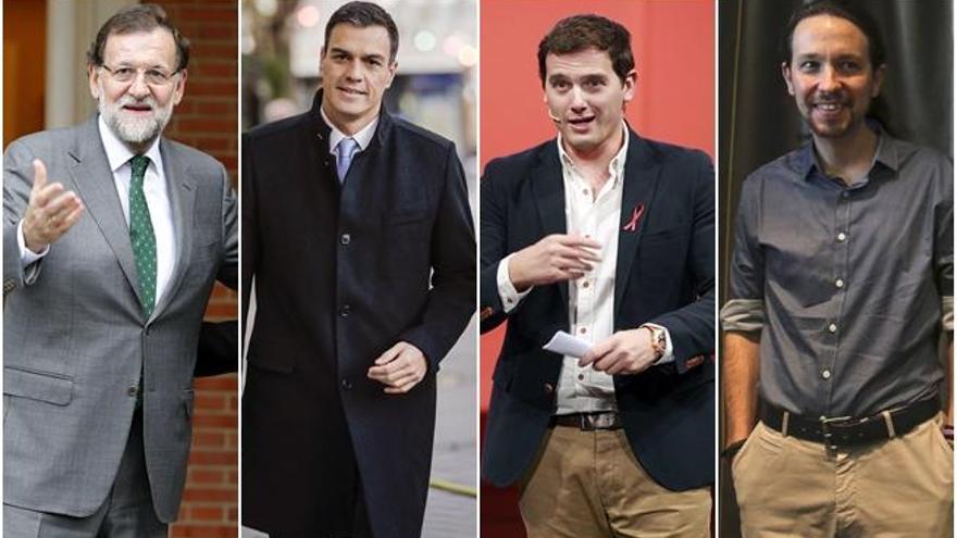 Rajoy, Sánchez, Rivera e Iglesias.