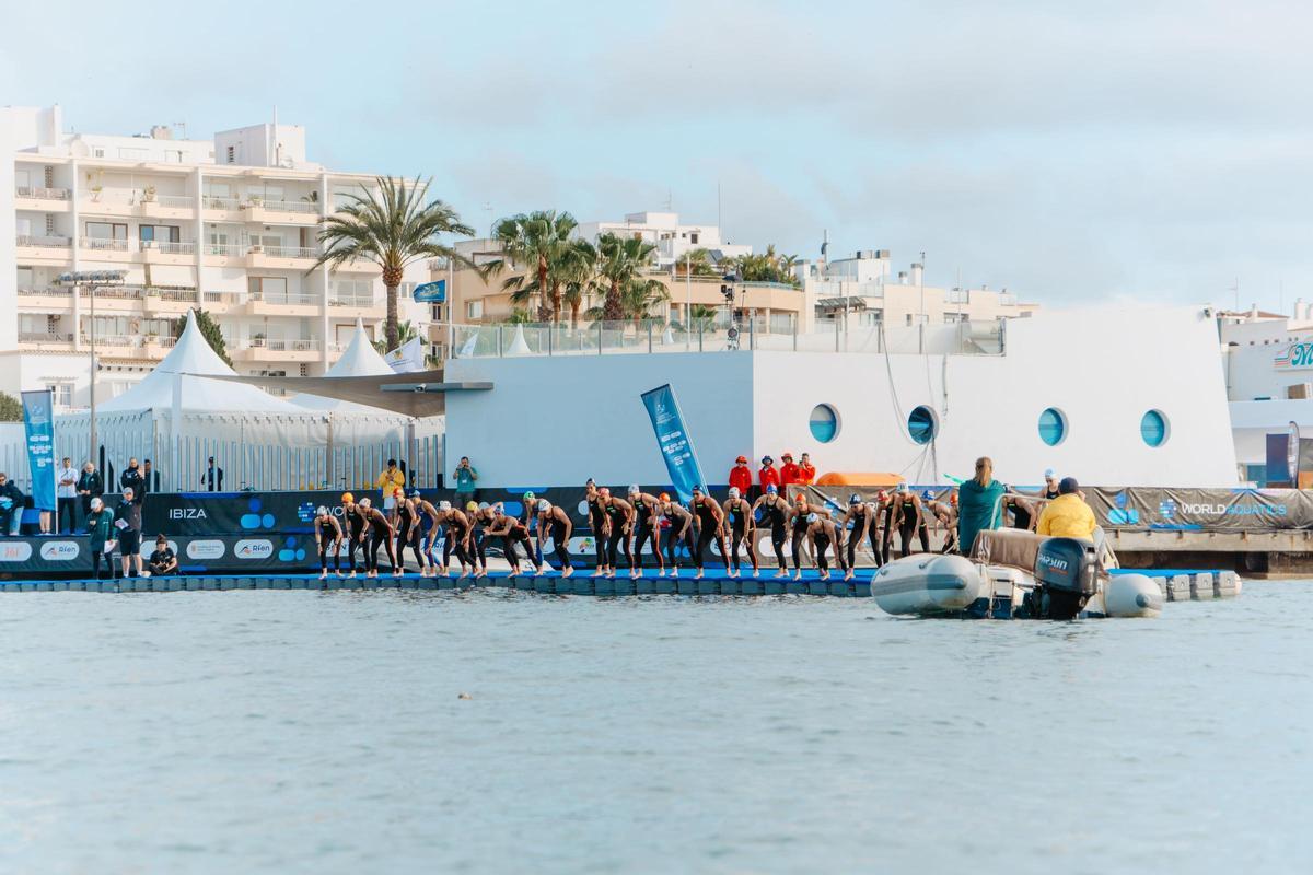 Imágenes del knockout sprint de la Copa del Mundo de aguas abiertas en Santa Eulària Imágenes del knockout sprint de la Copa del Mundo de aguas abiertas en Santa Eulària