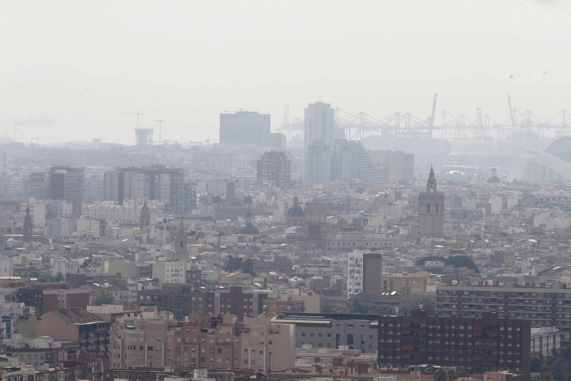 El humo de los incendios de Bejís y Vall d'Ebo ya se ve desde València ciudad