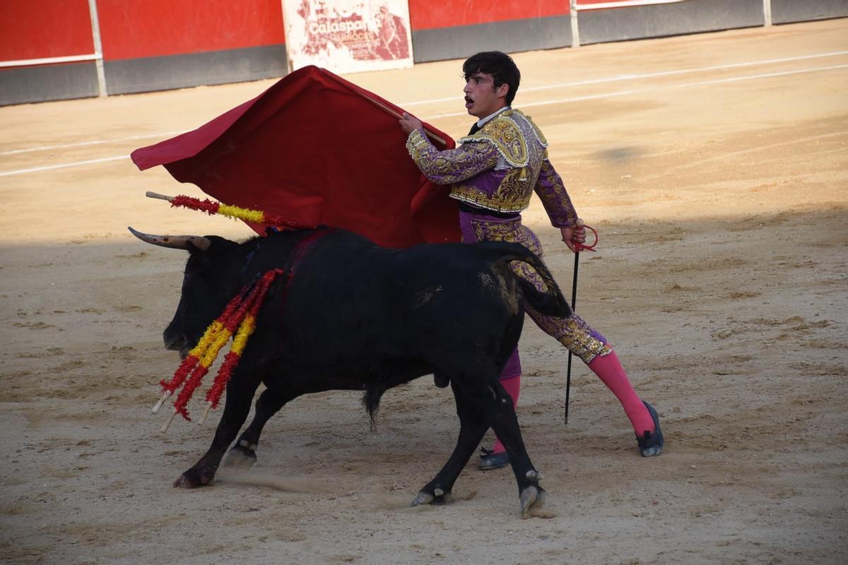 Ian Bermejo durante la faena que le ha valido la Espiga de Plata.