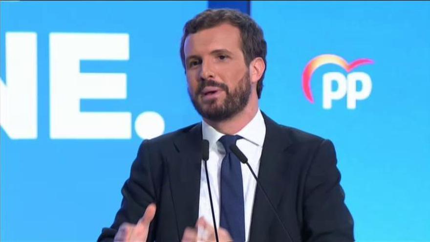 Casado exige que Sánchez dimita si saca "un sólo escaño más" que en el 28-A