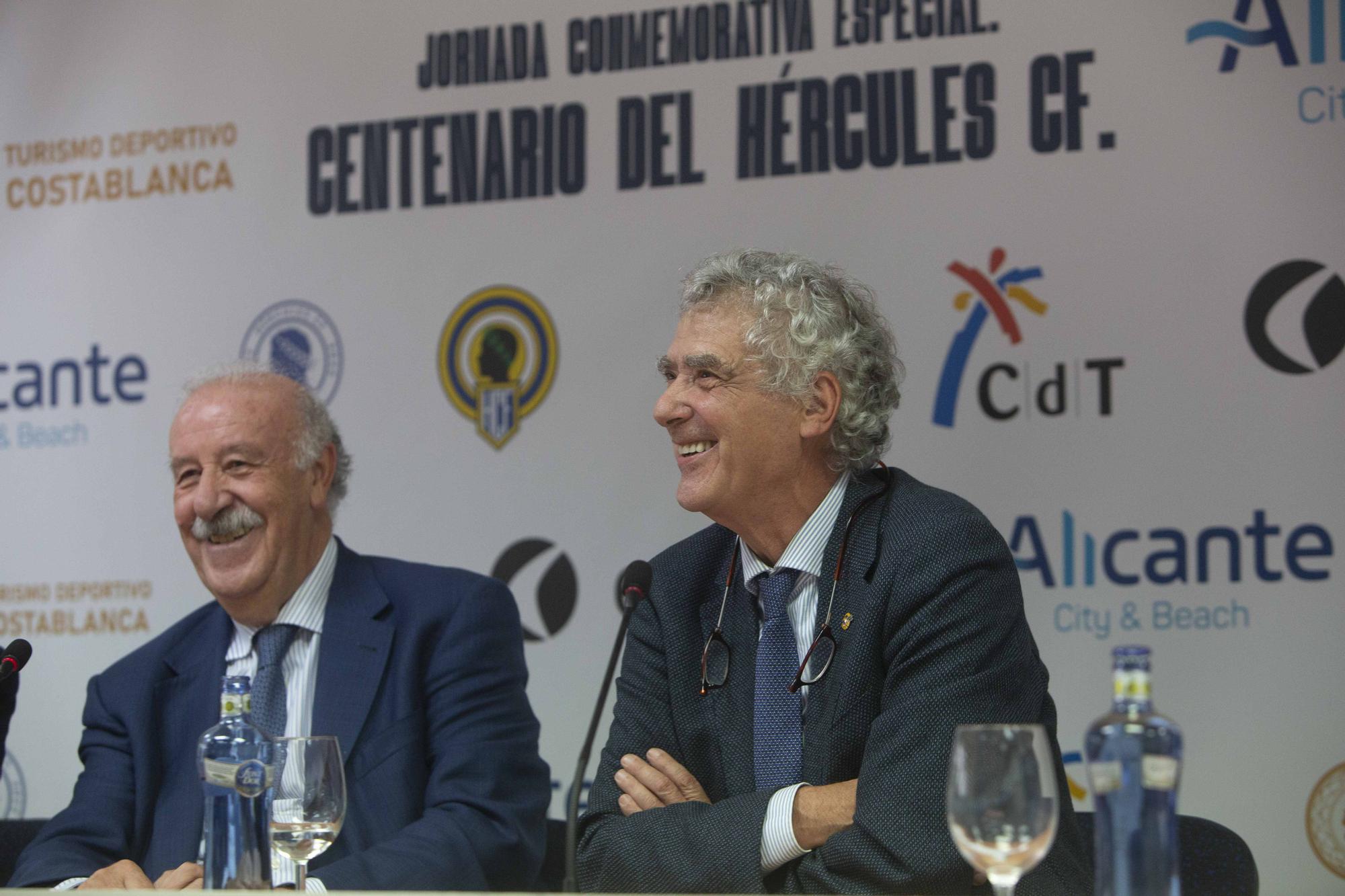 Vicente del Bosque participa en una jornada conmemorativa del Centenario del Hércules