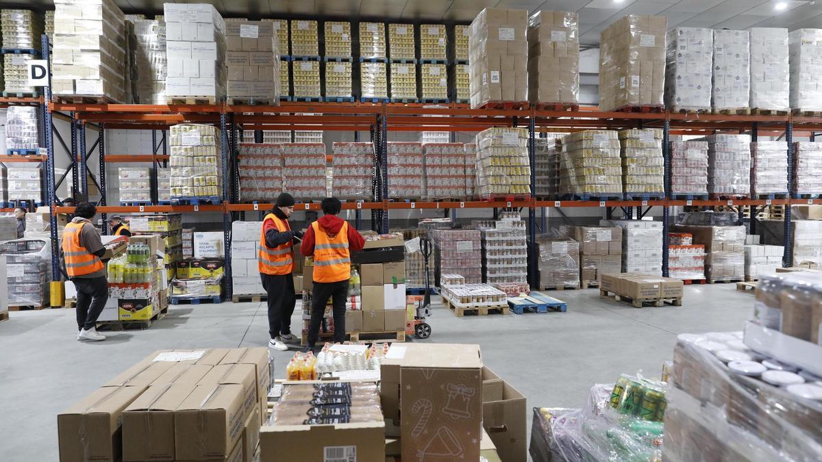 El magatzem del Banc dels Aliments de Girona, en una imatge d’arxiu.