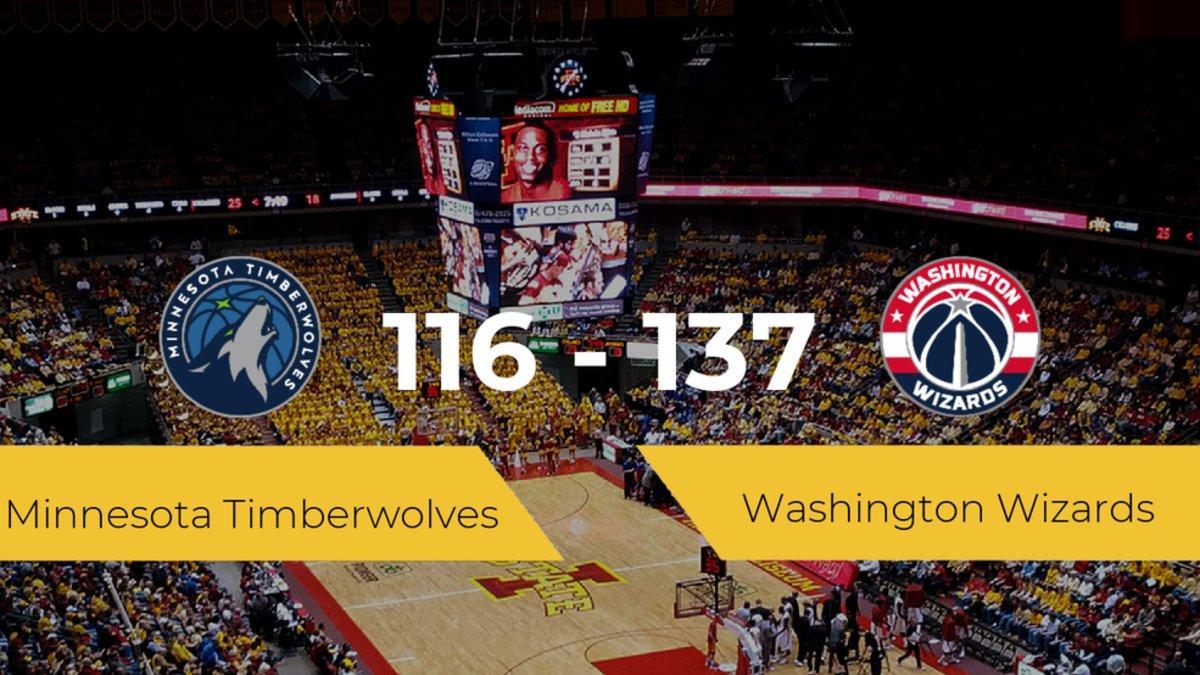 Washington Wizards consigue la victoria frente a Minnesota Timberwolves por 116-137