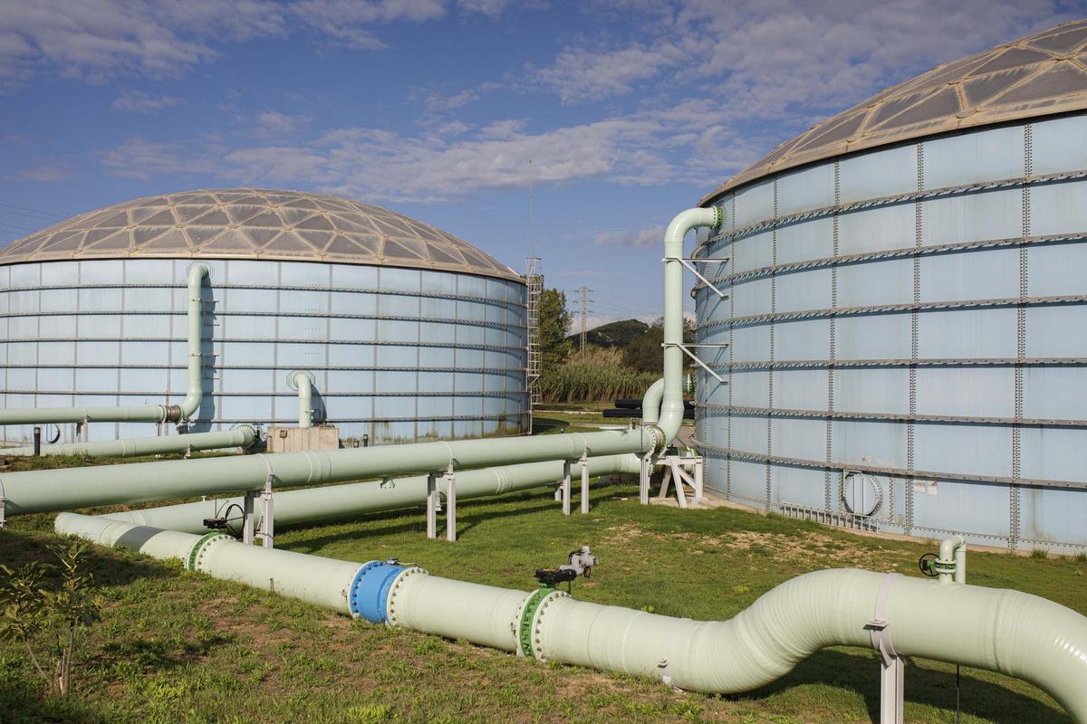 Instal·lacions de la dessalinitzadora de la Tordera, a Blanes.