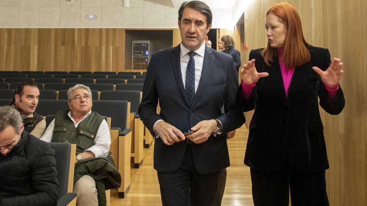 El consejero de Medio Ambiente, Vivienda y Ordenación del Territorio, Juan Carlos Suárez-Quiñones, esta mañana en Salamanca.