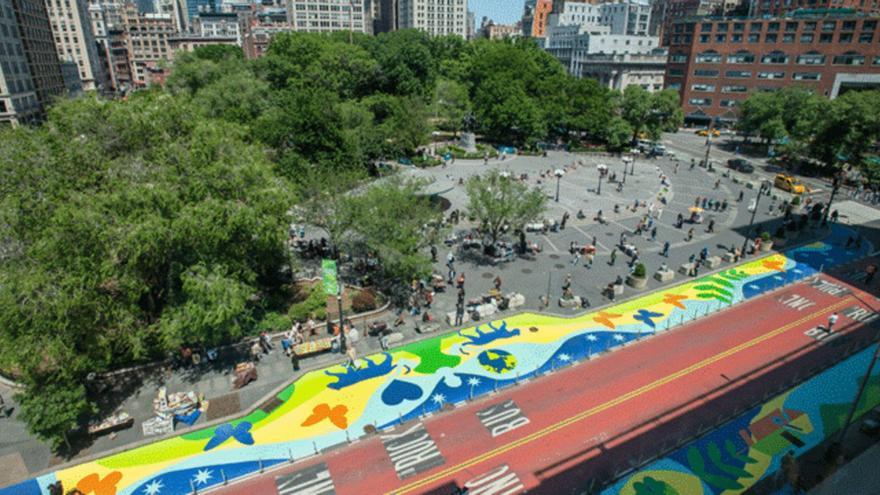 El mural de Vanesa Álvarez en Nueva York.