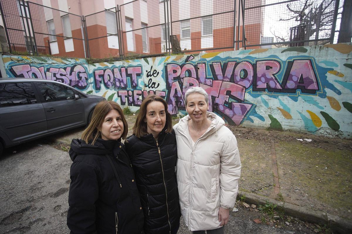 Montse Castro, Sandra Quintana i Anna Sans aquest dimecres a Girona.