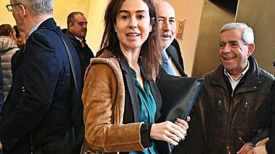 La presidenta de Adif, Isabel Pardo de Vera, ayer en A Coruña.