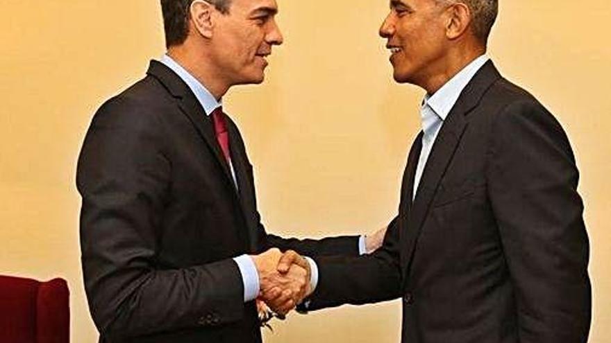 Sánchez i Obama, en un trobada anterior