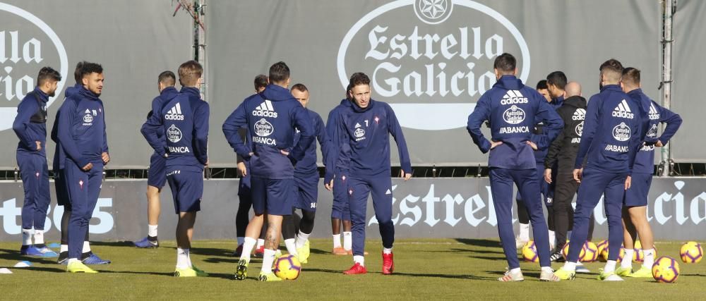 El Celta prepara en A Madroa el partido en Vallecas