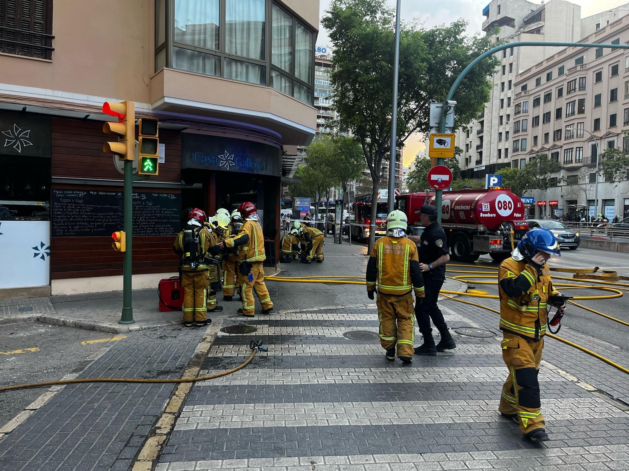 Incendio en la Casa Gallega de las Avenidas de Palma