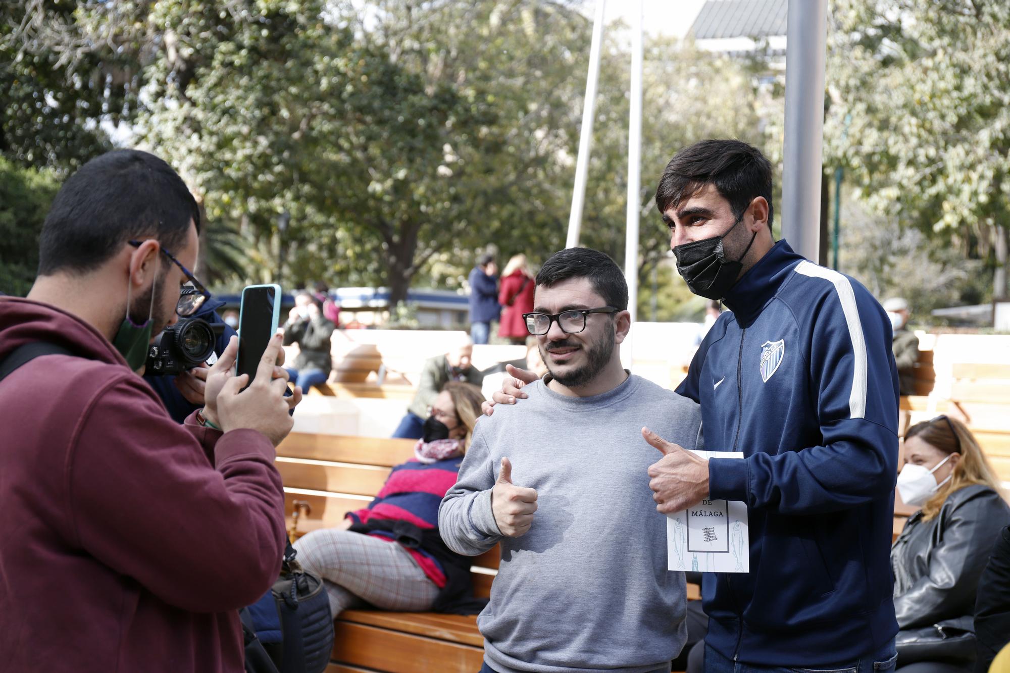 Visita del Málaga CF a la Feria Sabor a Málaga