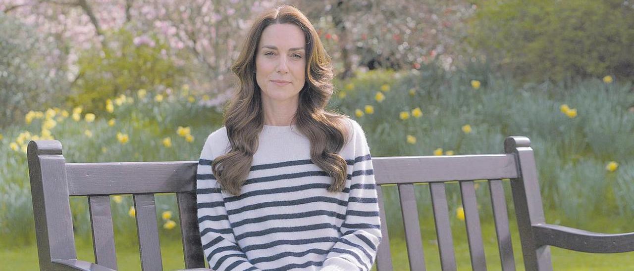 Kate Middleton, en un instante del vídeo que divulgó