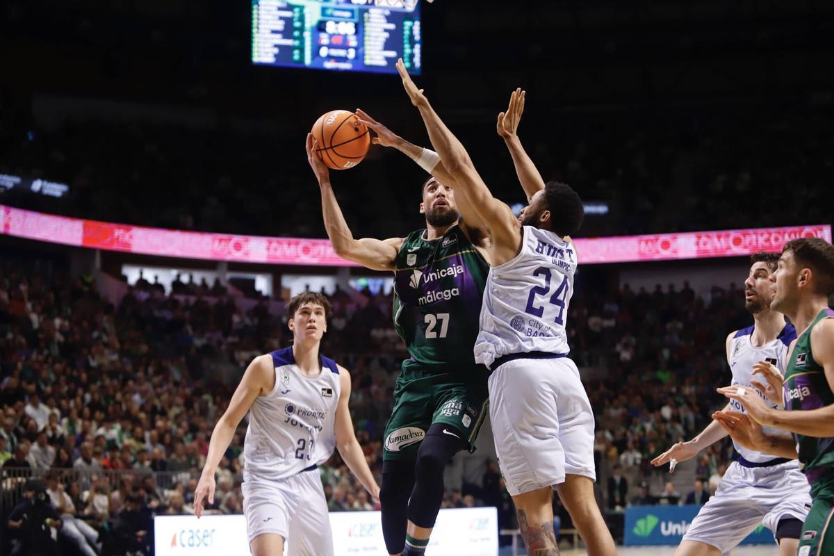 Partido de la Liga Endesa entre el Unicaja y el Joventut de Badalona