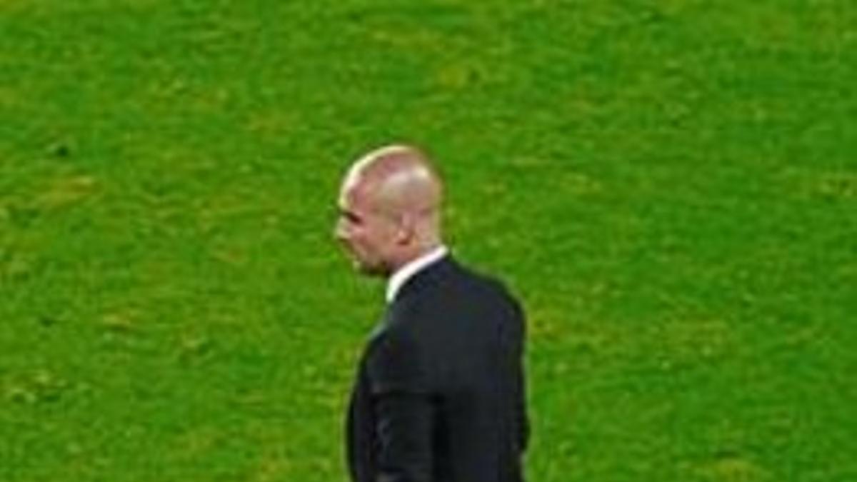 Guardiola, el pasado martes en el Camp Nou durante el partido contra el Chelsea.