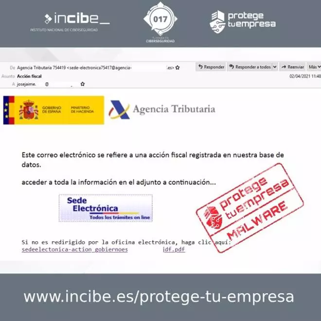 Alertan de un malware que suplanta a la Agencia Tributaria para robar datos en plena campaña del IRPF