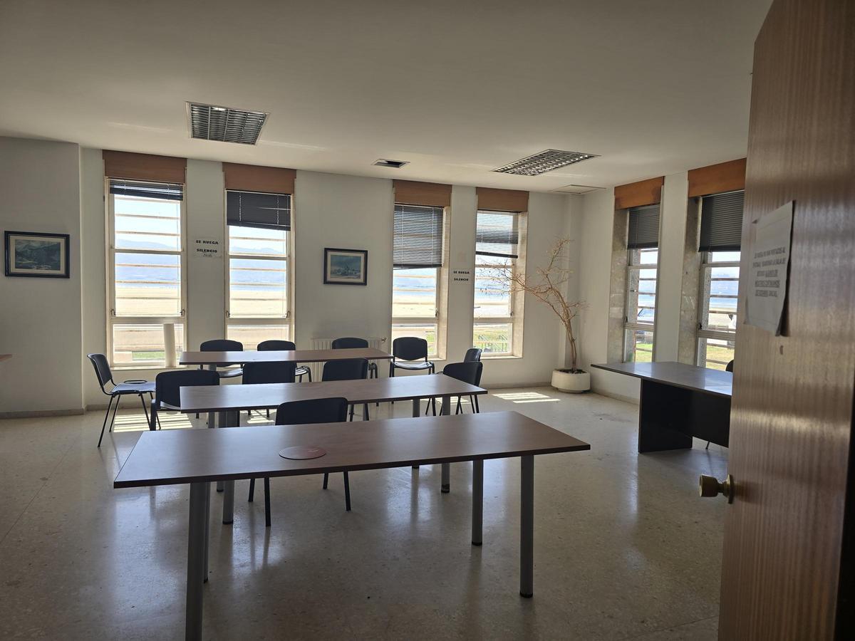 Instalaciones vacías de la Casa do Mar, que no están ocupadas por las oficinas del ISM.