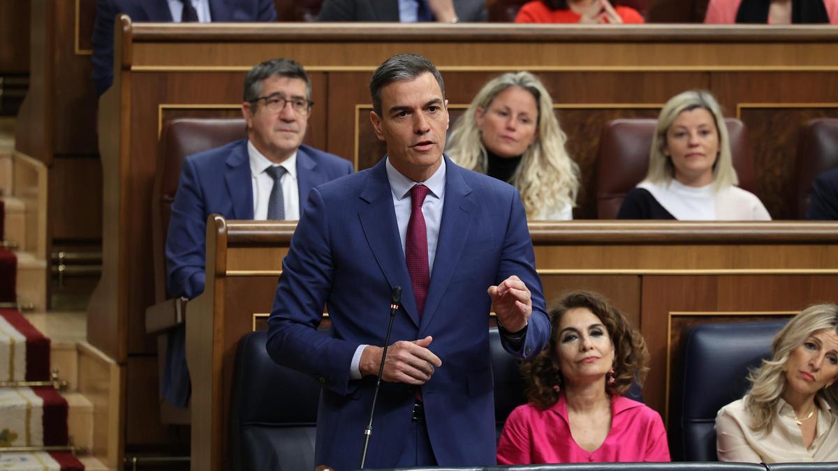 Pedro Sánchez im spanischen Parlament.