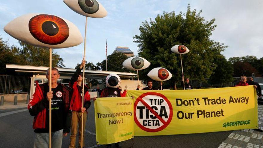 Las protestas contra los acuerdos comerciales TTIP y CETA llegan en Bruselas