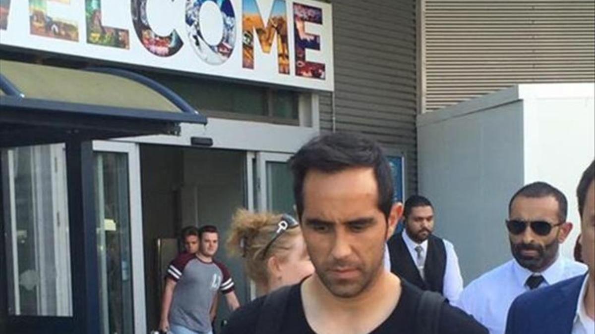 Claudio Bravo a su llegada a Manchester