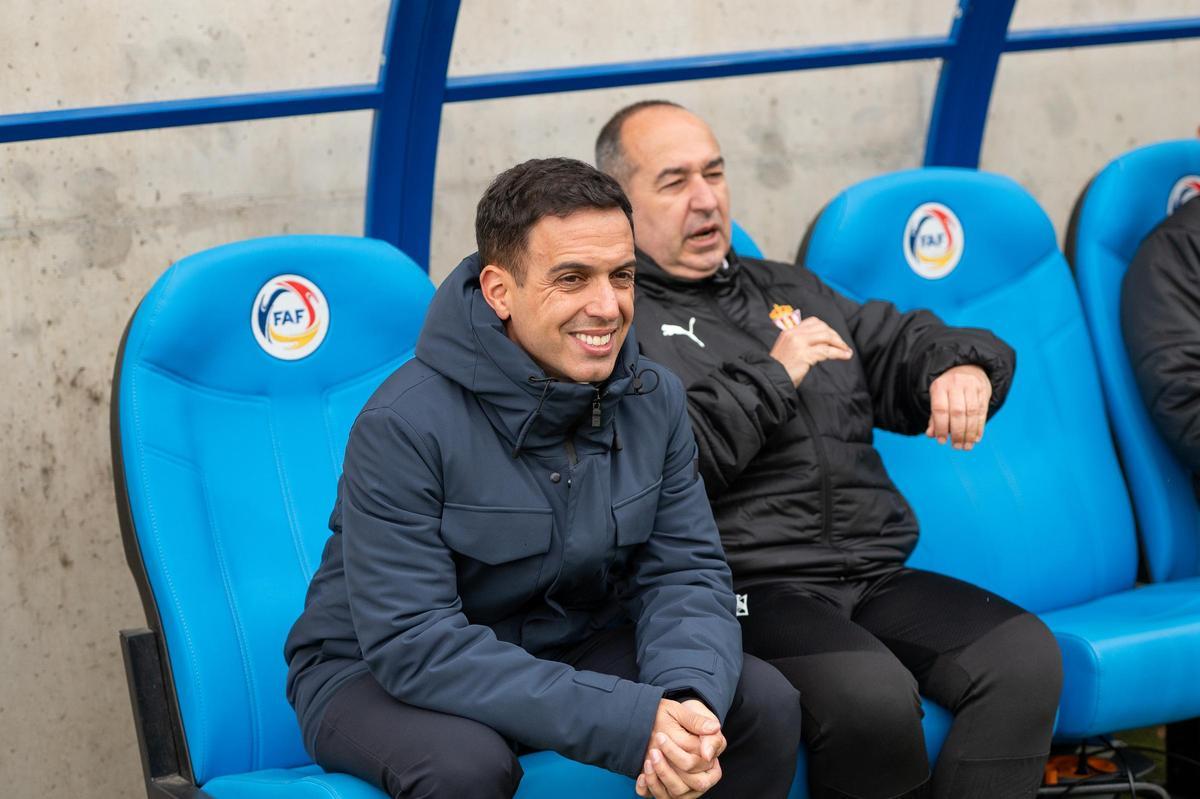 En imágenes: las fotos del partido entre el Andorra y el Sporting de Gijón