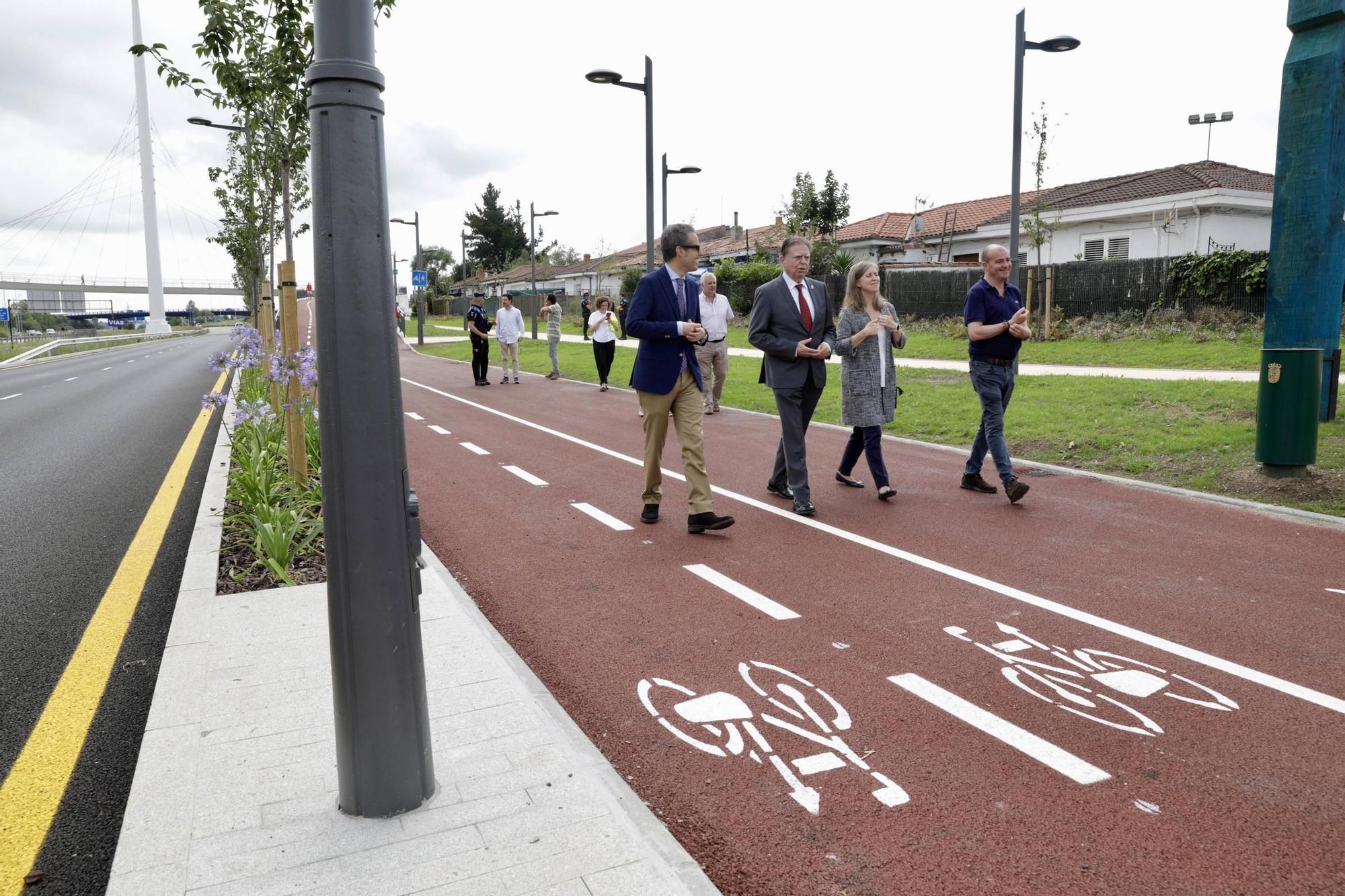 Inauguración del parque lineal de entrada a Oviedo por la "Y"