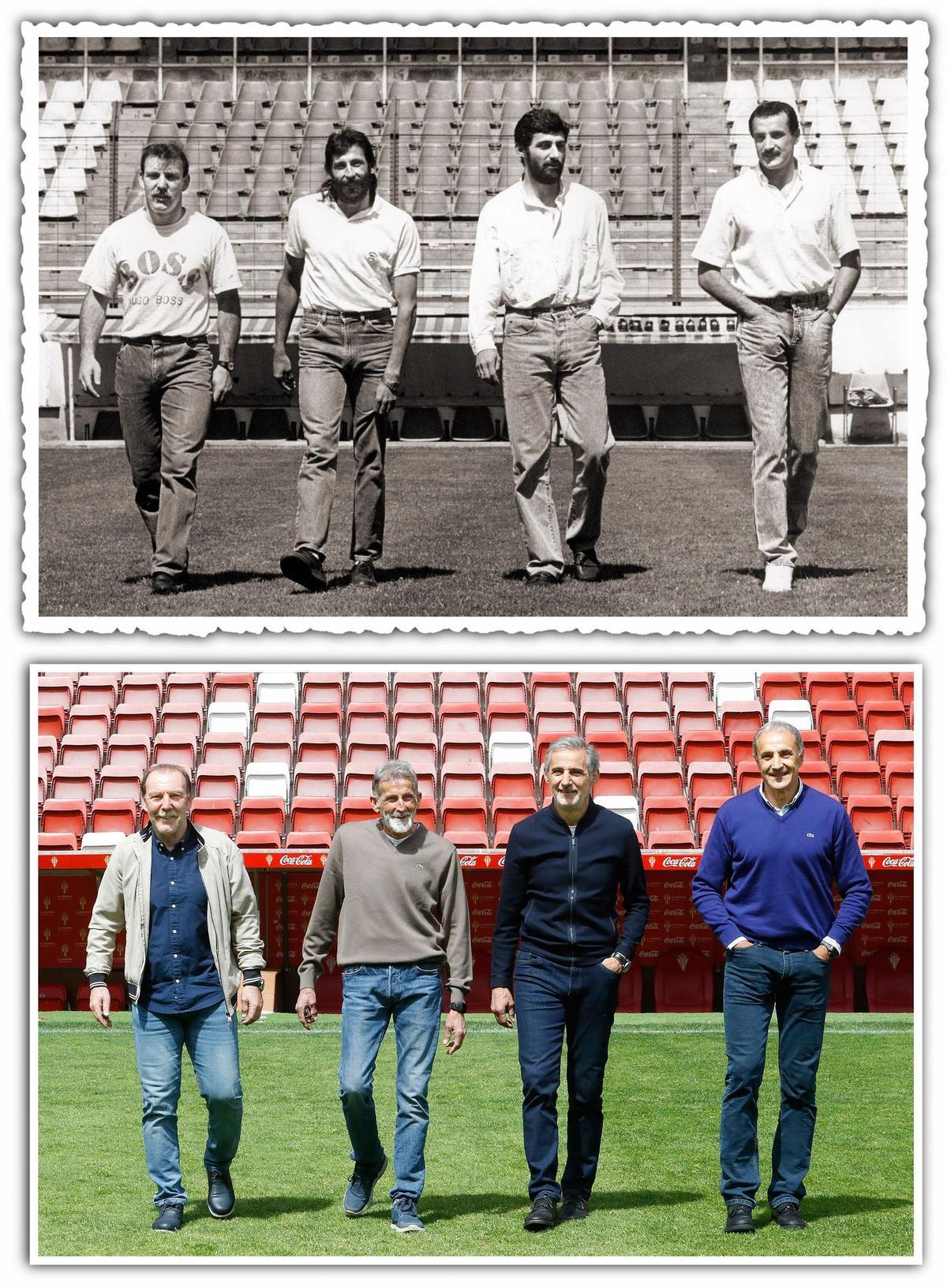 Por la izquierda, Cundi, Mesa, Jiménez y Joaquín.