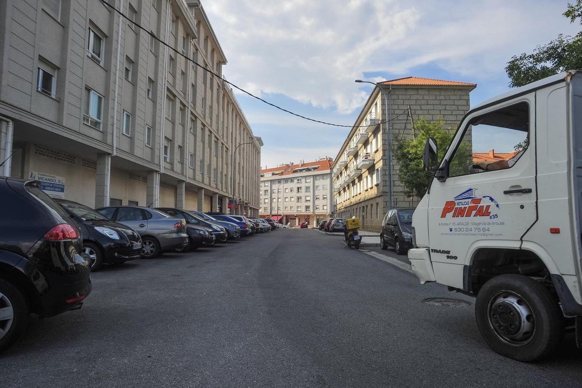 Calle A Florida, en Vilagarcía.