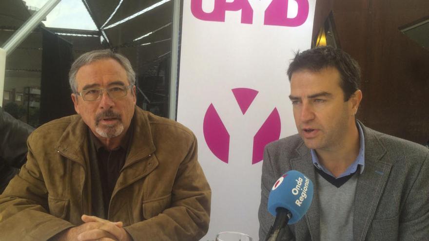 José Antonio Sotomayor y Gorka Maneiro en rueda de prensa, hoy en Murcia.