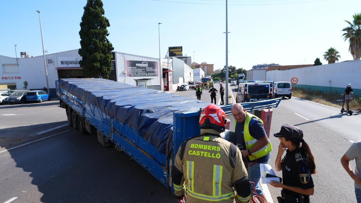 Accidente de un camión en Castelló