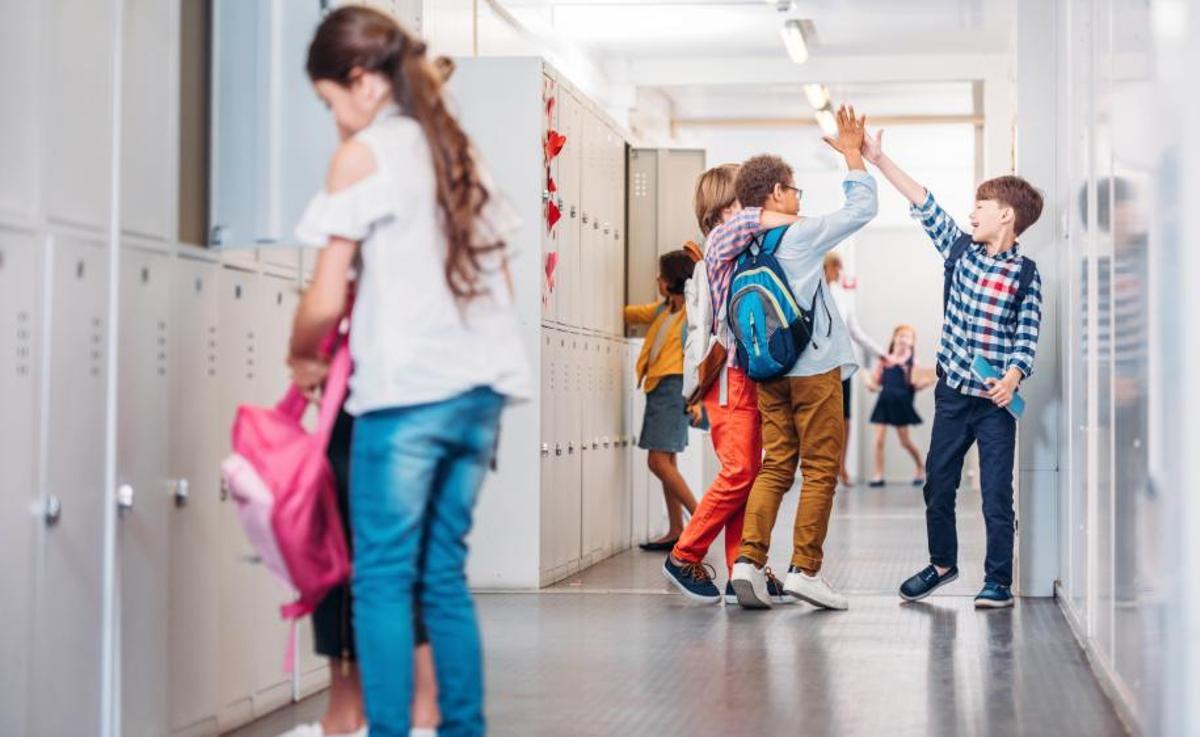Alumnos en un colegio