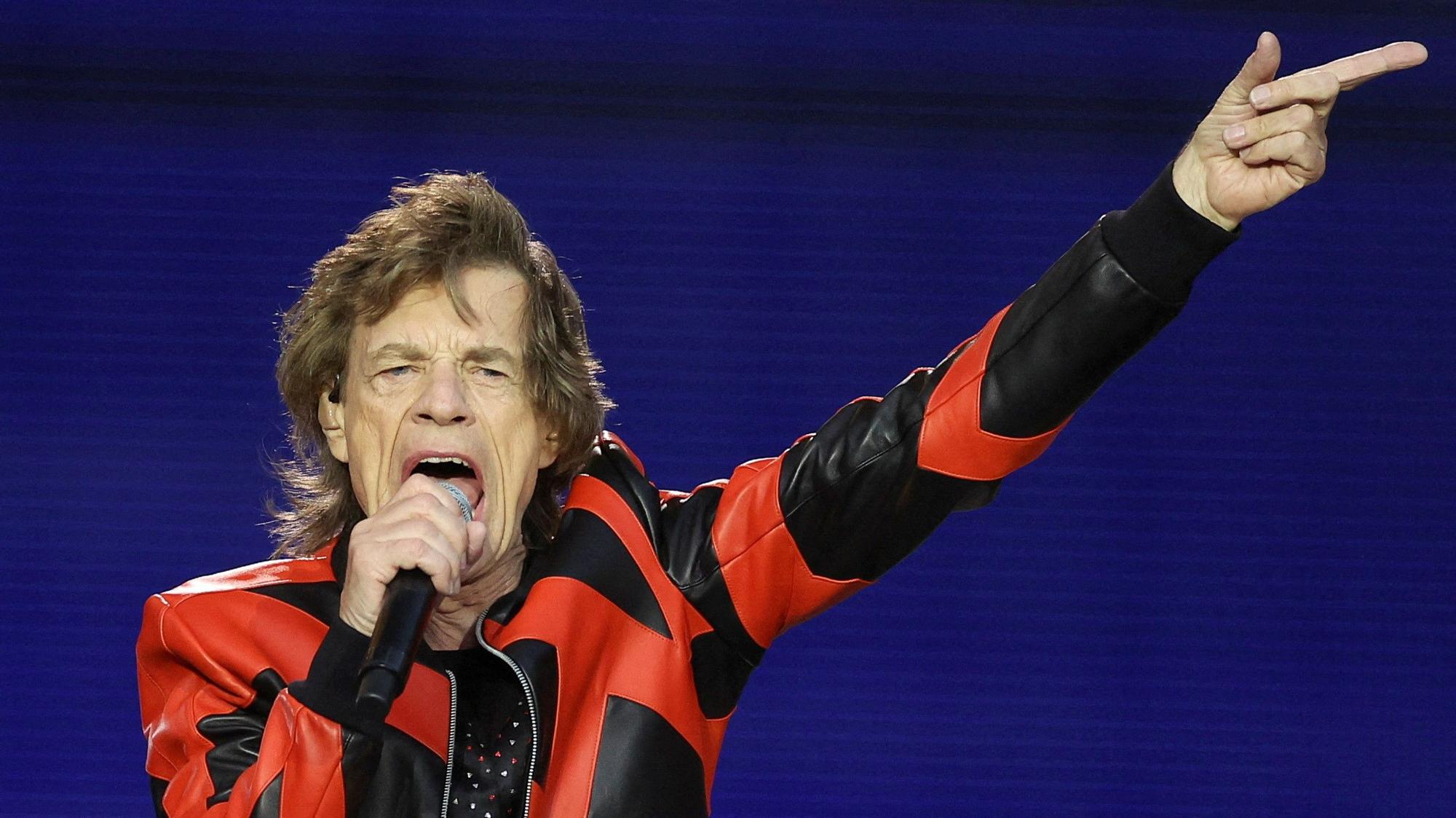 FILE PHOTO: &quot;Stones Sixty Europe 2022 Tour&quot;, in Liverpool FILE PHOTO: Mick Jagger of The Rolling Stones performs at Anfield Stadium as part of their &quot;Stones Sixty Europe 2022 Tour&quot;, in Liverpool, Britain, June 9, 2022. REUTERS/Carl Recine/File Photo