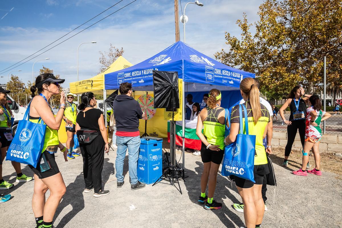 Carpas de reciclade del Medio Maratón Valencia