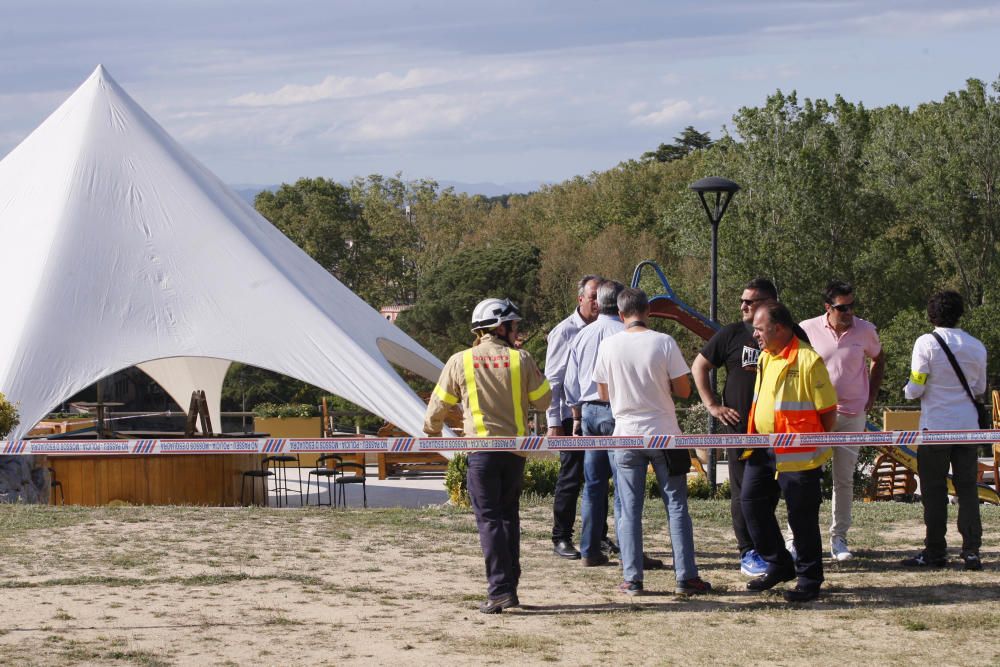 Una nena mor en rebentar un inflable a Caldes de Malavella