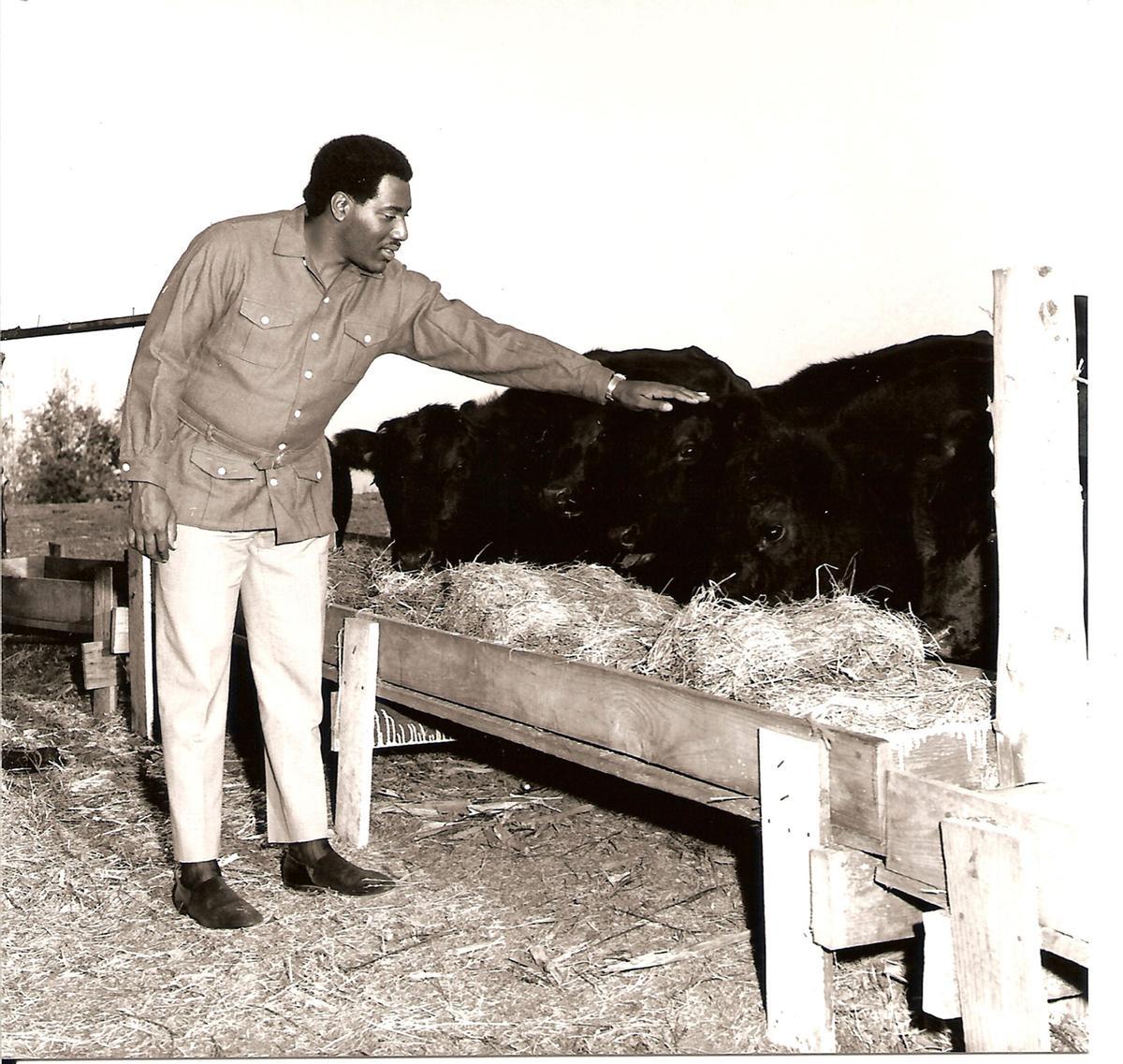 Otis Redding, en su rancho The Big O, en Georgia, en 1967