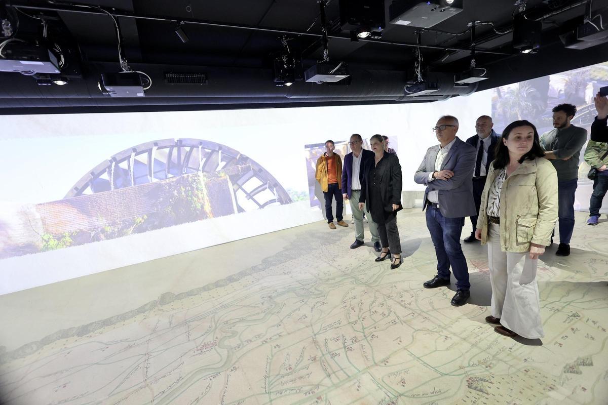 Un momento de la prueba piloto de sala inmersiva del Museo de la Huerta en Alcantarilla.