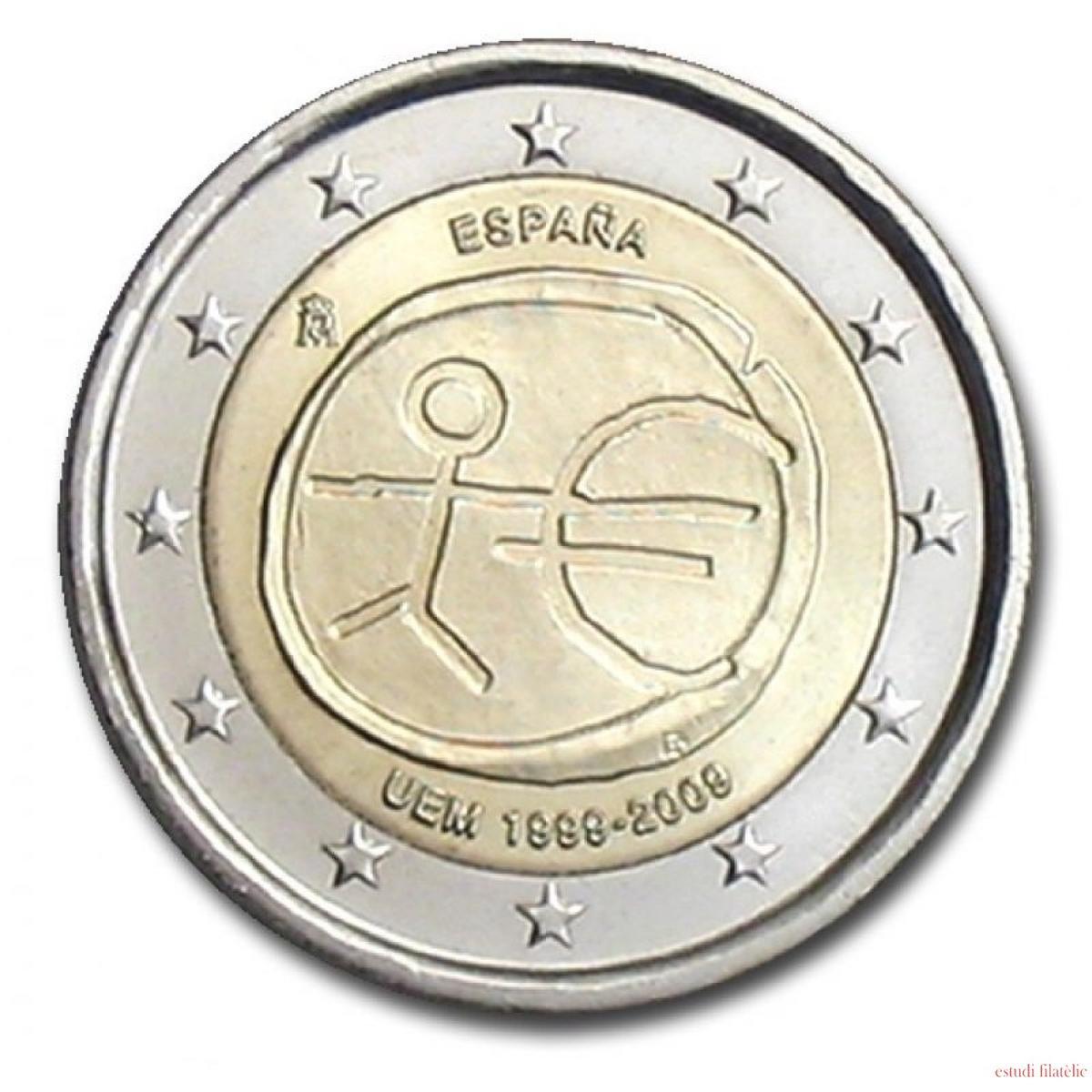 La moneda de 2 euros conmemorativa del año 2009 de la Unión Económica y Monetaria