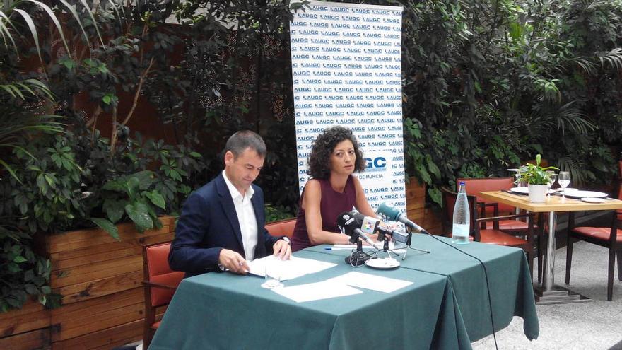 Imagen de la rueda de prensa de AUGC, esta mañana