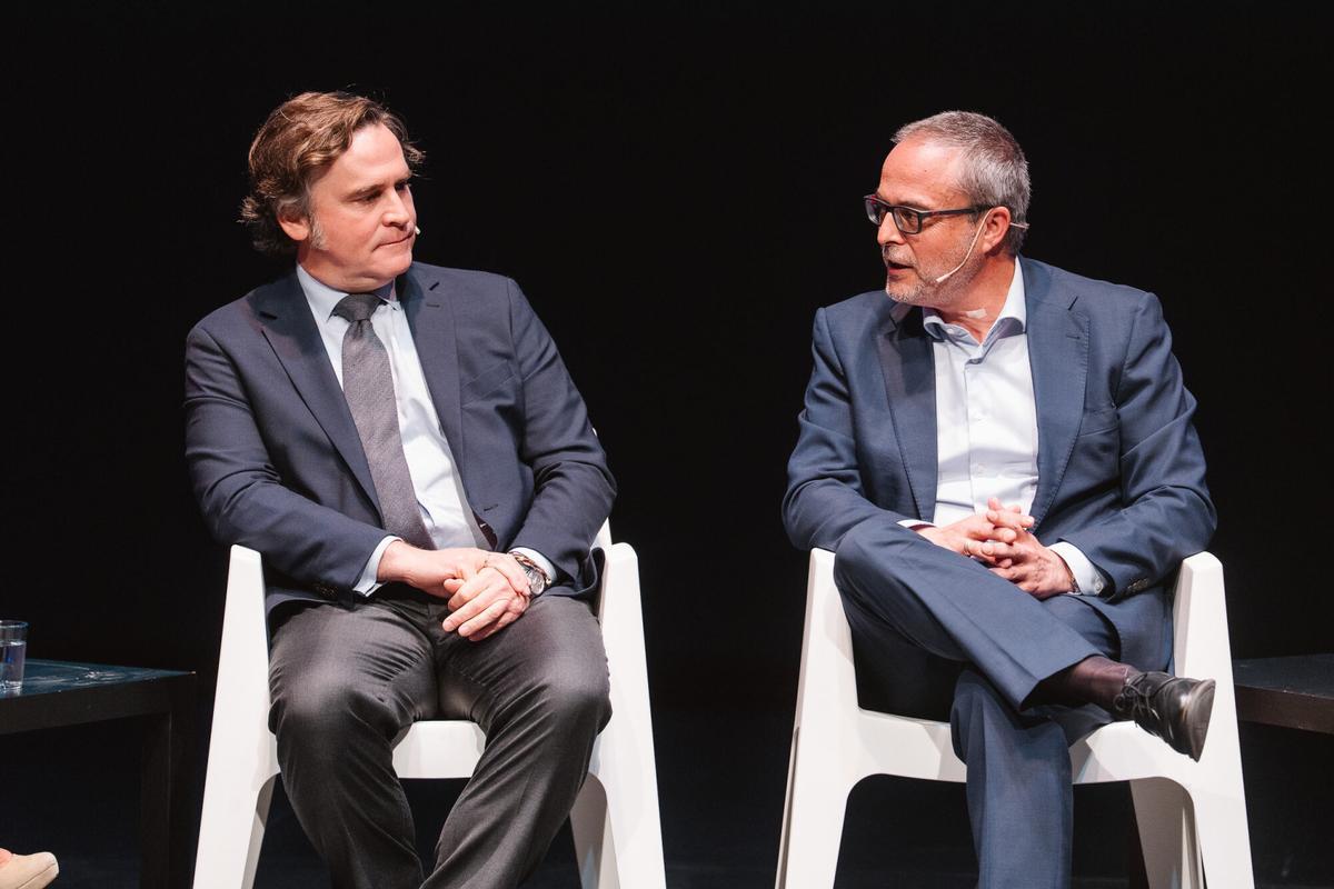 Leo Guldentops, director de Producción de la delegación de la Comunidad de Madrid de FCC Medio Ambiente y Sergio Cabellos, director de Negocio Público Centro de PreZero.