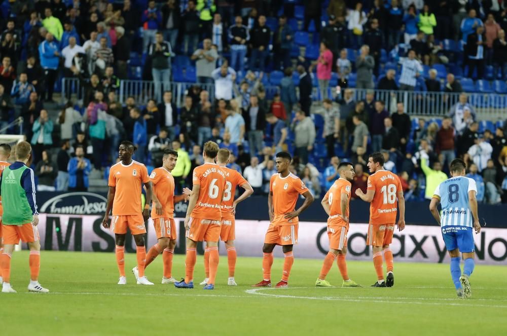 El partido entre el Málaga y el Oviedo, en imágenes