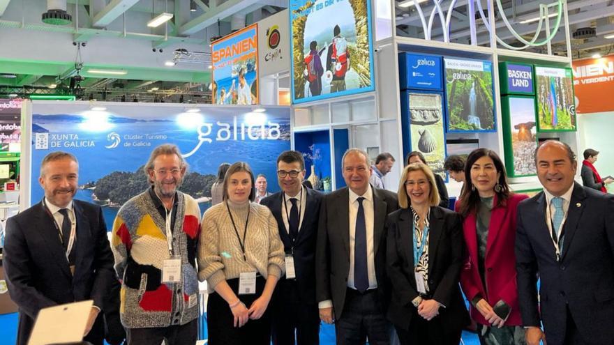 Representantes de Turismo y del Clúster Turismo de Galicia, ayer en la feria ITB de Berlín 2024. |   // L. O.