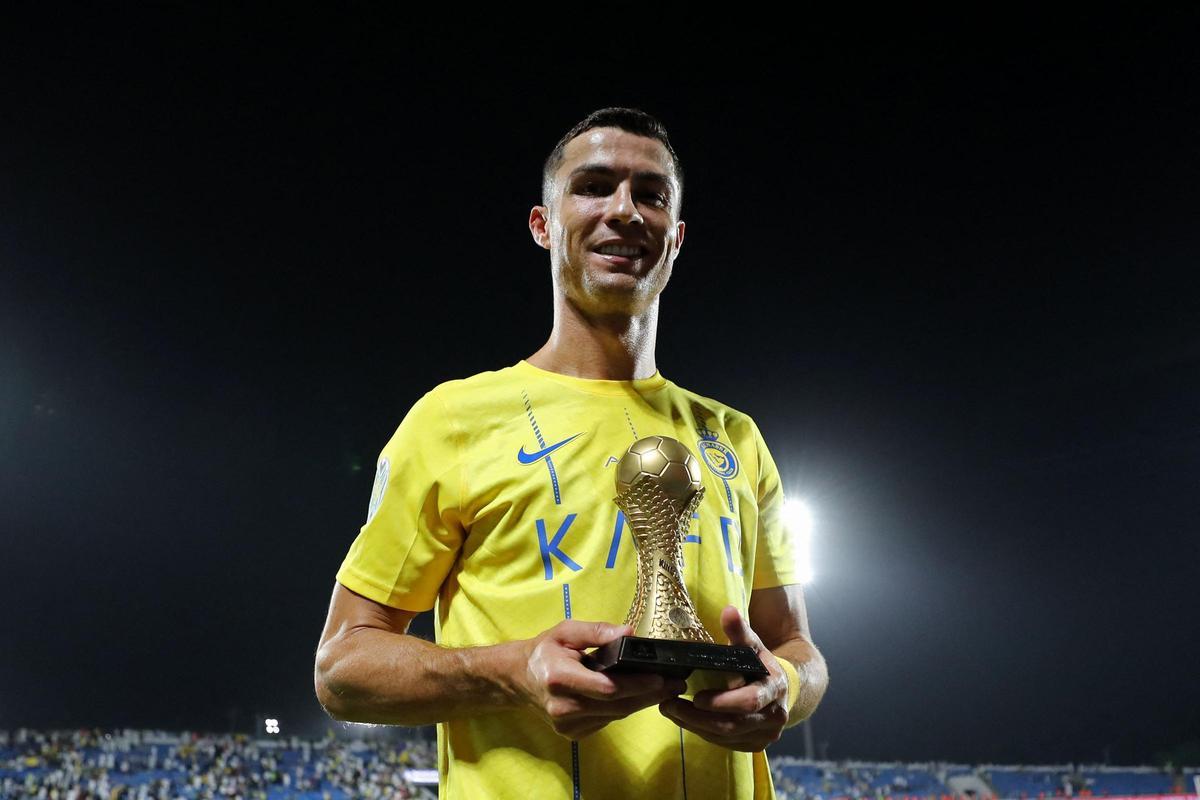 Cristiano Ronaldo, jugador del Al-Nassr saudí, durante un torneo de la Champions árabe.