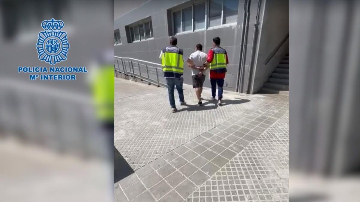 Una imagen de la detención del fugitivo en Jerez.